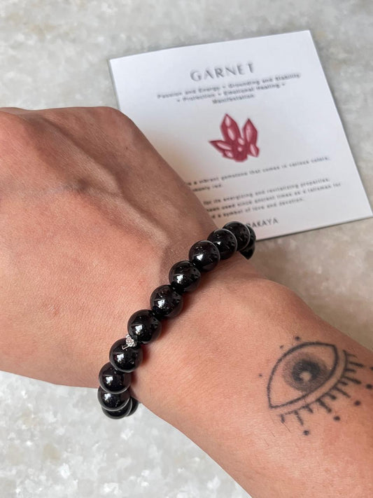 Garnet Natural Crystal Bracelet 8MM
