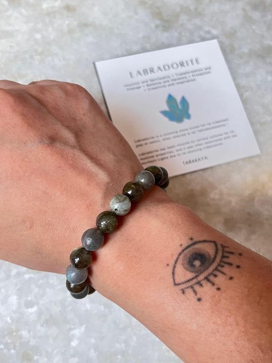 Labradorite Natural Crystal Bracelet 8MM