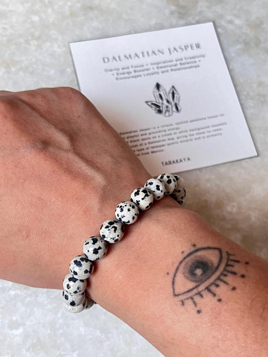 Dalmatian Jasper 8MM Natural Crystal Bracelet