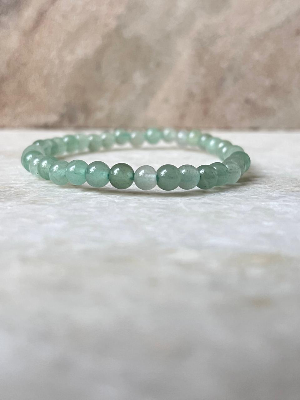 Green Aventurine Plain Round 4MM Crystal Bracelet