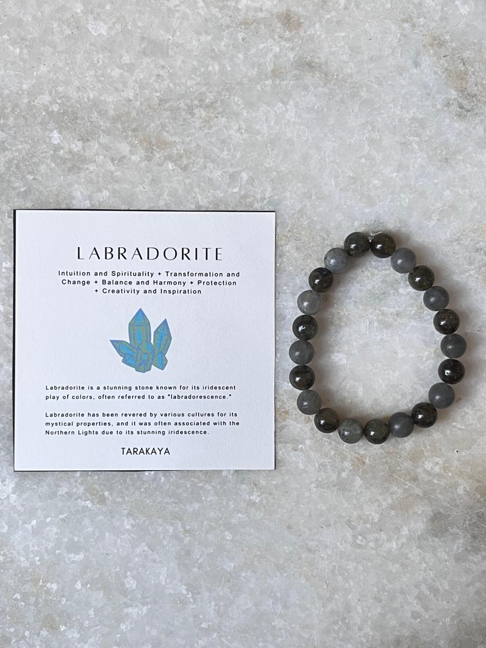 Labradorite Stretch Bracelet for Inner Strength and Insight  