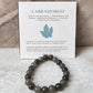 Natural Labradorite Healing Crystal Bracelet with Flash  