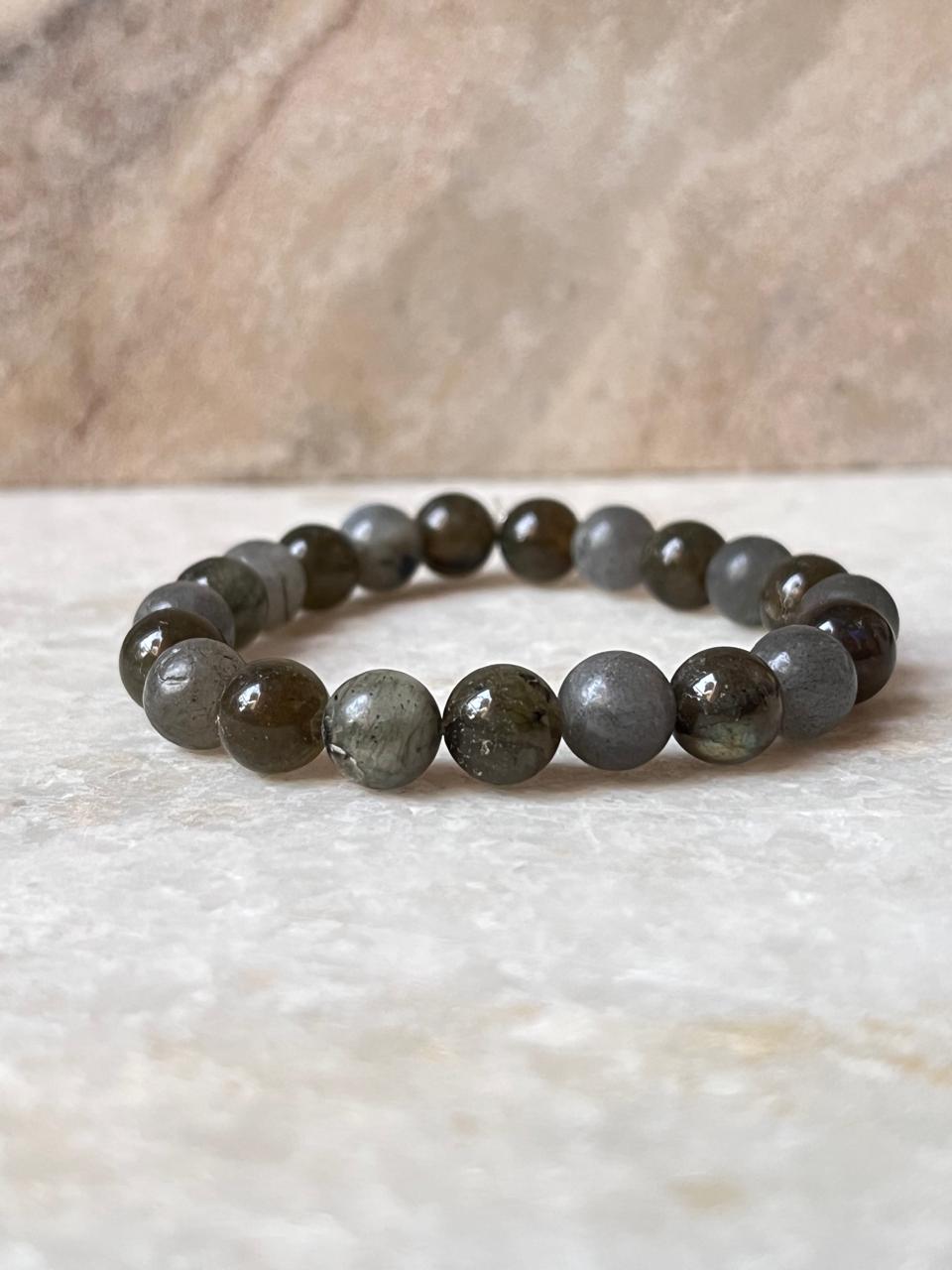 Labradorite Bracelet 8MM Beads for Mystical Energy and Balance