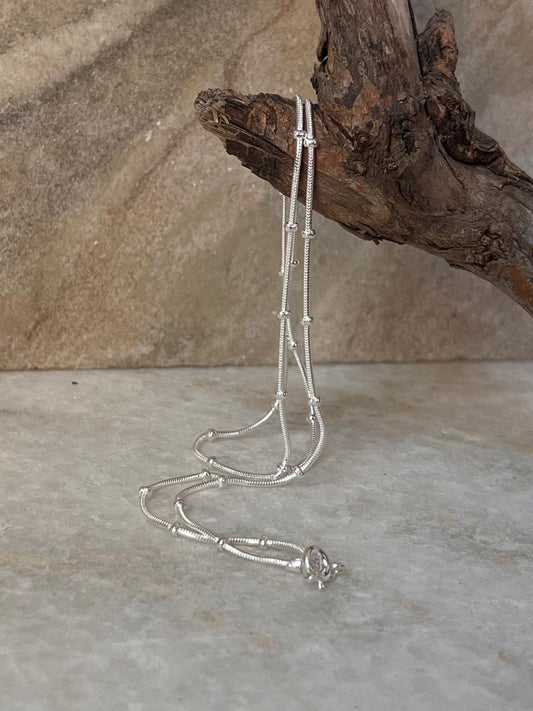 Snake Dot 925 Sterling Silver Chain