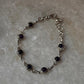 Amethyst Round Flower Boho 925 Sterling Silver Bracelet