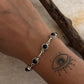 Amethyst Round Flower Boho 925 Sterling Silver Bracelet