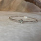 Aquamarine Boho Rawa 925 Sterling Silver Bangle
