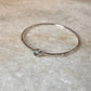 Aquamarine Boho Rawa 925 Sterling Silver Bangle