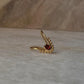 Gold Vermeil Garnet Vanki 925 Sterling Silver Ring