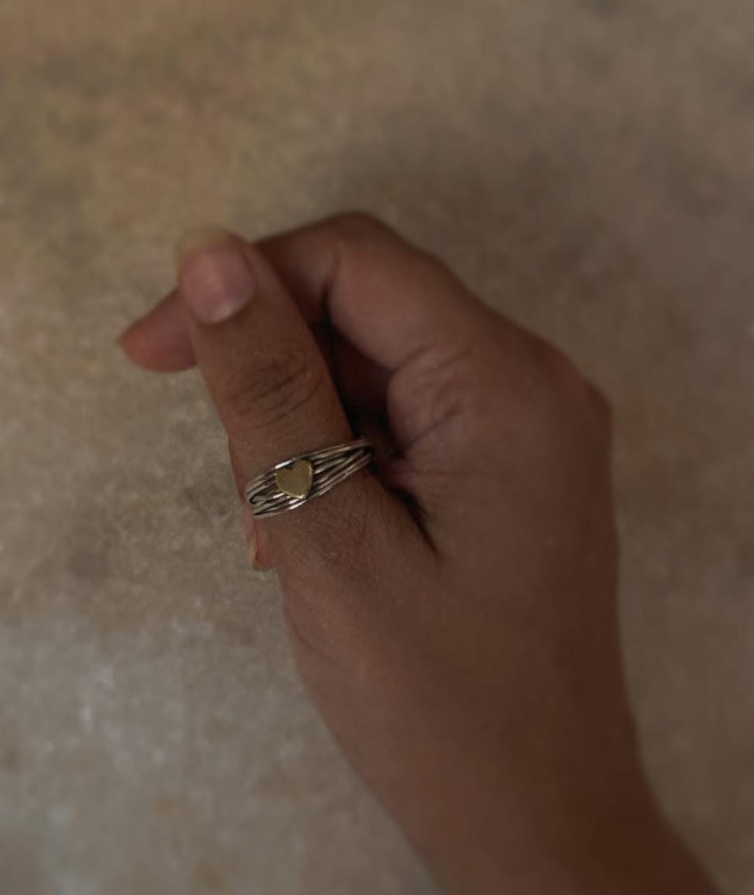 Wire Wrap Heart Handcrafted Band 925 Sterling Silver Ring
