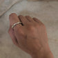 Hammered Thick Molten Chunky Band 925 Sterling Silver Ring