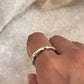 Hammered Thick Molten Chunky Band 925 Sterling Silver Ring