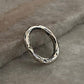 Hammered Thick Molten Chunky Band 925 Sterling Silver Ring