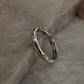 Hammered Thick Molten Chunky Band 925 Sterling Silver Ring
