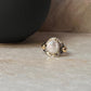 Baroque Pearl Round Rustic Fusion Handcrafted 925 Sterling Silver Ring