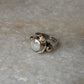 Baroque Pearl Round Rustic Fusion Handcrafted 925 Sterling Silver Ring