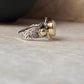 Baroque Pearl Round Rustic Fusion Handcrafted 925 Sterling Silver Ring