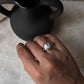 Baroque Pearl Round Rustic Fusion Handcrafted 925 Sterling Silver Ring