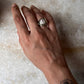 Baroque Pearl Round Rustic Fusion Handcrafted 925 Sterling Silver Ring