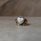 Baroque Pearl Heart Rustic Fusion Handcrafted 925 Sterling Silver Ring