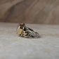 Baroque Pearl Heart Rustic Fusion Handcrafted 925 Sterling Silver Ring