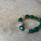 Love & Abundance Rose Quartz Heart & Green Onyx Tumble 925 Sterling Silver Bracelet