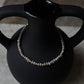 Handcrafted anklet with natural pearls and silver  