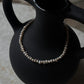 Elegant pearl anklet in sterling silver