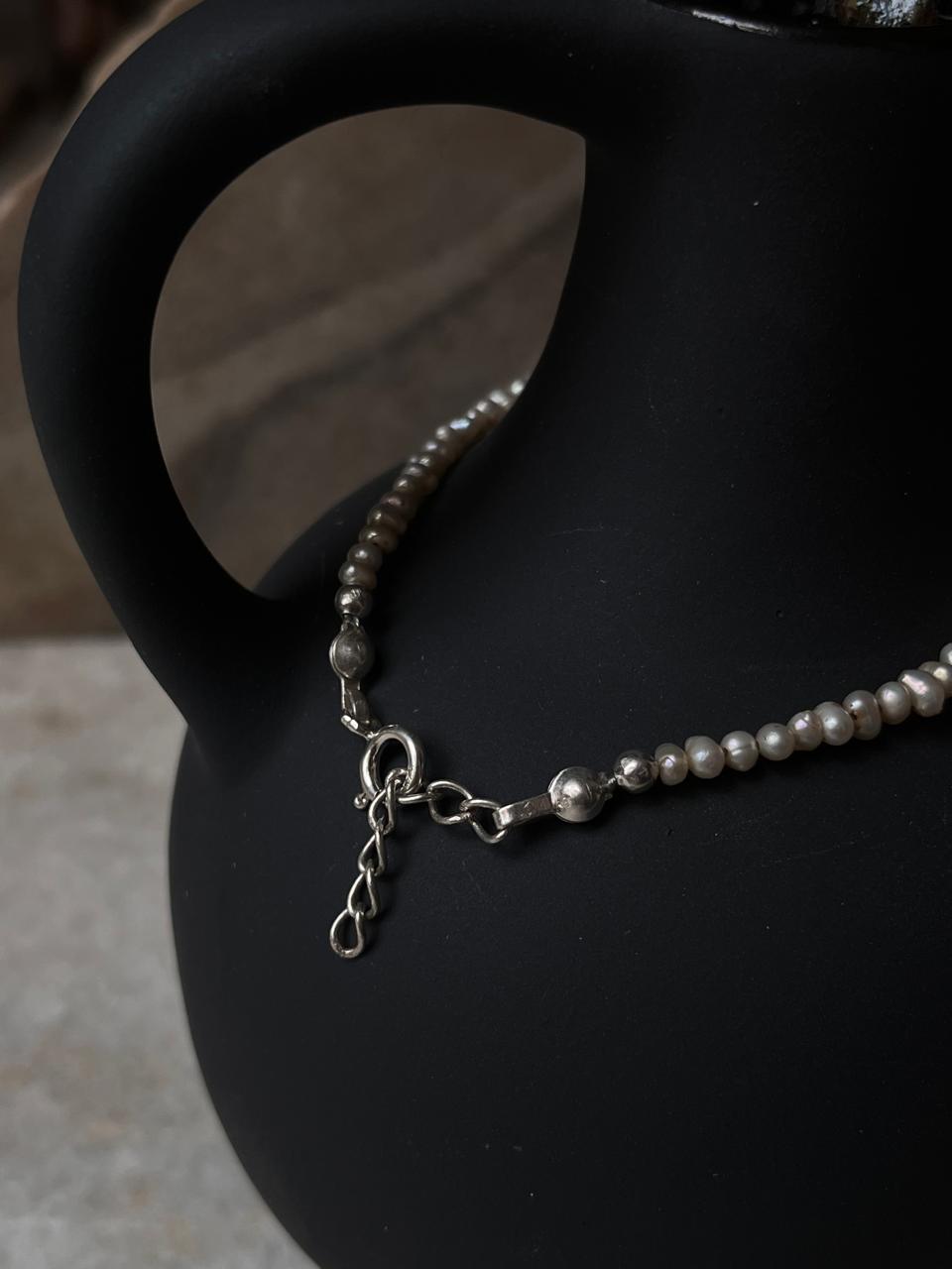 Basra pearl anklet in 925 sterling silver  