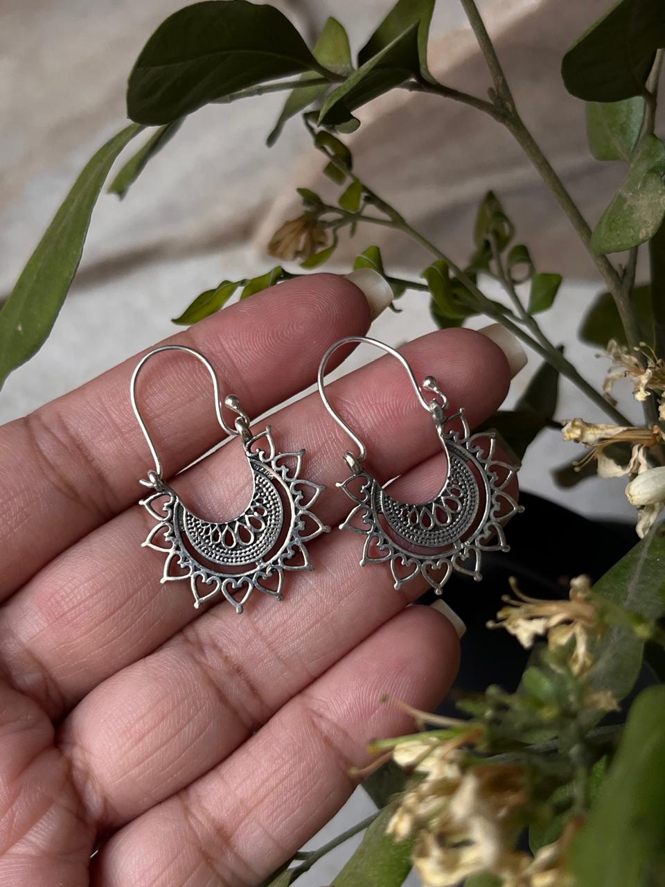 Sumri Banjara 925 Sterling Silver Hoops