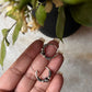 Antique 925 Sterling Silver Hoops - design 8