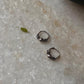 Antique 925 Sterling Silver Hoops - design 6
