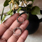 Antique 925 Sterling Silver Hoops - design 5