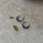 Antique 925 Sterling Silver Hoops - design 4