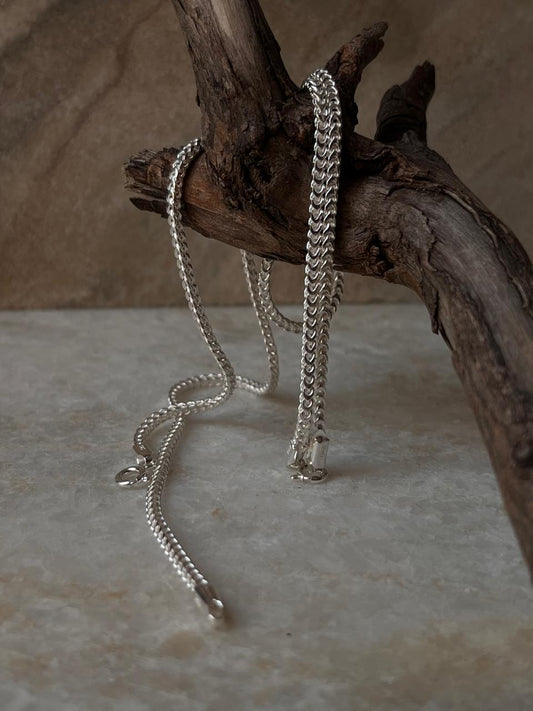 Fox tail chain anklet in pure 925 sterling silver  