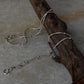 Flexible snake chain silver anklet with dots
