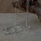 Minimalist snake dot anklet in sterling silver