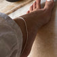 Pure silver anklet featuring classic snake pattern