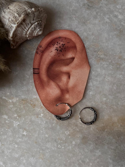 natural 925 sterling silver antique hoop earrings jewelry design 7  