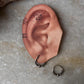 Antique 925 Sterling Silver Hoops - design 5