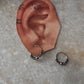 Antique 925 Sterling Silver Hoops - design 5