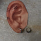 Antique 925 Sterling Silver Hoops - design 4