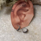Antique 925 Sterling Silver Hoops - design 4