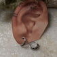 Antique 925 Sterling Silver Hoops - design 4