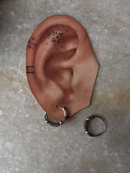 natural 925 sterling silver antique hoop earrings jewelry design 2  