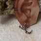 Antique 925 Sterling Silver Hoops - design 8