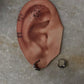 Antique 925 Sterling Silver Hoops - design 6