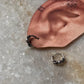 Antique 925 Sterling Silver Hoops - design 6