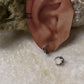 Antique 925 Sterling Silver Hoops - design 6