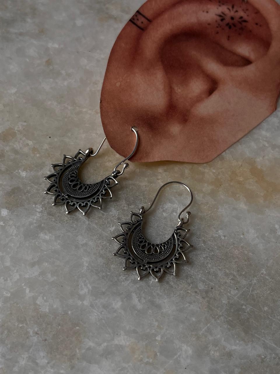Sumri Banjara 925 Sterling Silver Hoops